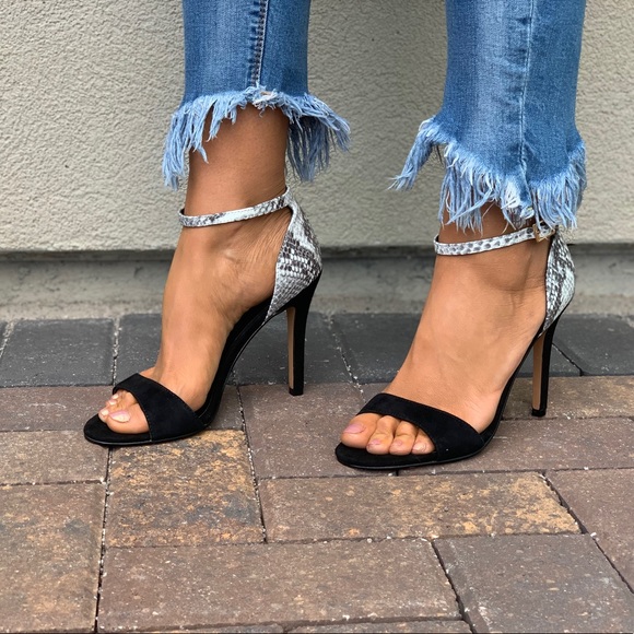 Genuine Calf Hair Leopard Print Heel Sandal - Picture 4 of 8